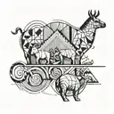 biblical noah's ark tattoo design idea
