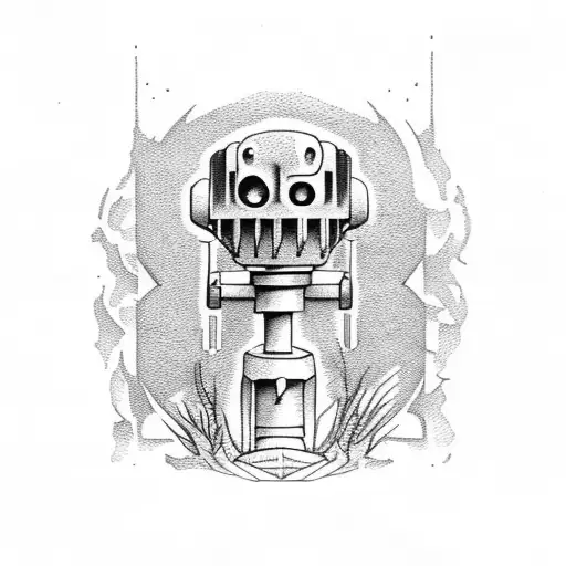 the iron giant holding Hogarth tattoo design idea
