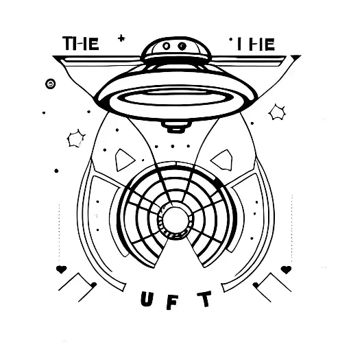 ufo  tattoo design idea