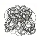 broken shackles tattoo design idea