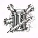 piston tattoo design idea