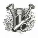 piston tattoo design idea