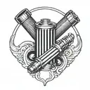 piston tattoo design idea
