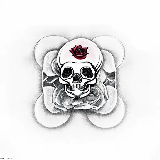 Jenna Murray-Patterson Art - Shanda Rae Dudley's skull illusion tattoo! # skull #illusion #blueroses #rose #butterfly #wing #blackandgray #color  #nofilter | Facebook