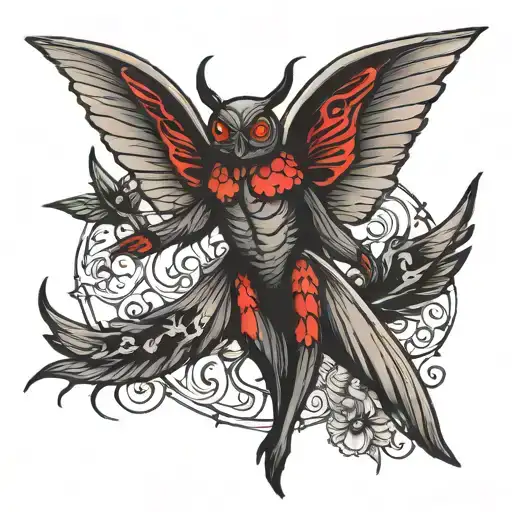 Mothman tattoo design idea