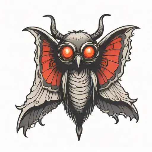 Cute Mothman tattoo design idea