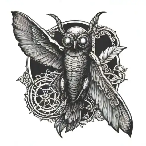 Mothman tattoo design idea
