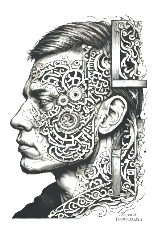 Why do you look at the speck of sawdust in your brother’s eye and pay no attention to the plank in your own eye? tattoo design idea