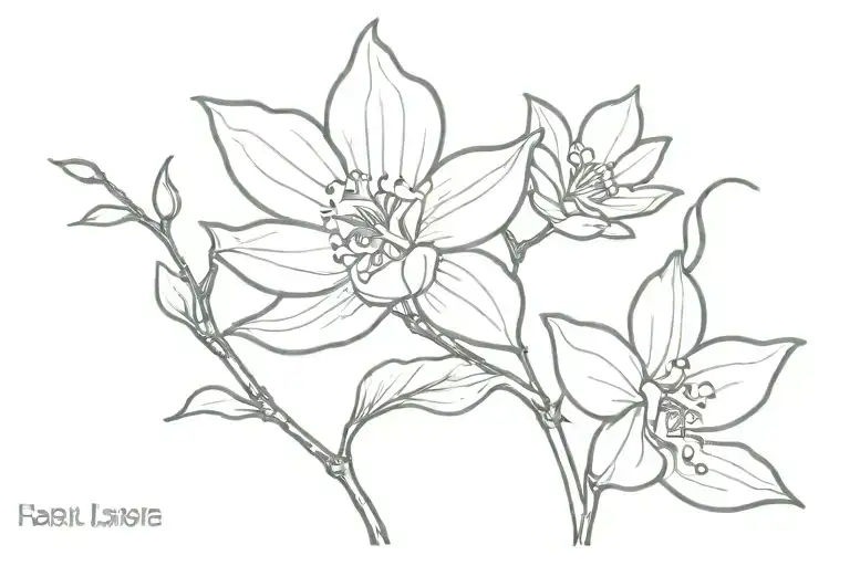maple leaf, orchid, plum blossom, lotus flower tattoo design idea