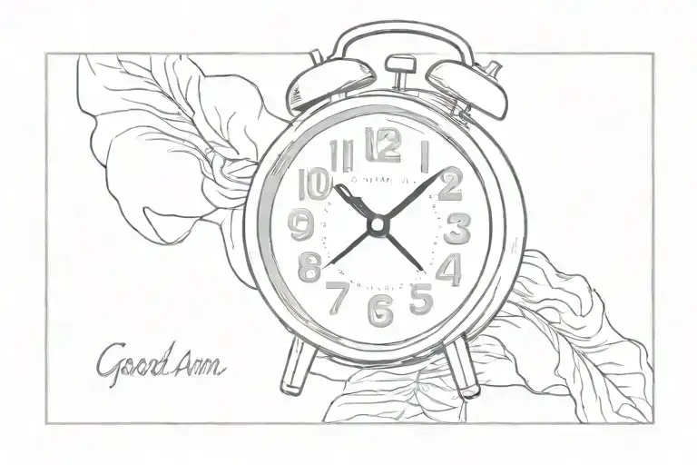electronic alarm clock with "GOOD AM" instead of the hour tattoo design idea