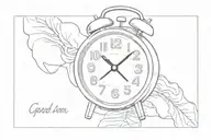 electronic alarm clock with "GOOD AM" instead of the hour tattoo design idea