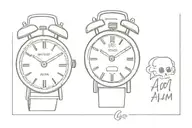 electronic alarm clock with "GOOD AM" instead of the hour tattoo design idea