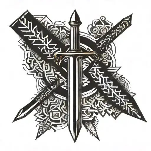 sword and Proverbs 27:17 tattoo design idea