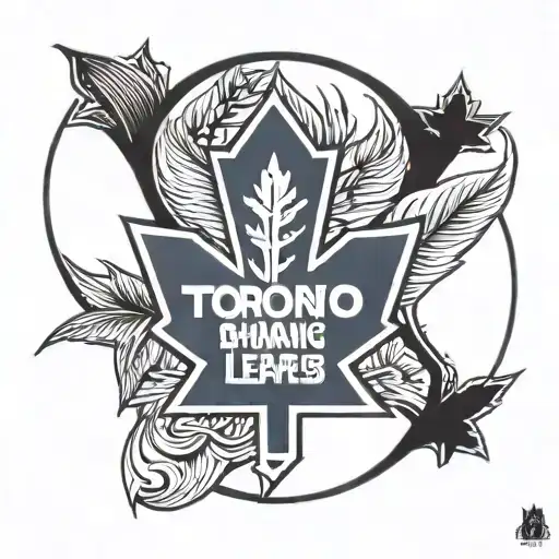 This tattoo is for my hamstring.  It has the Toronto Maple Leafs Logo, my sons names, Ethan and Ben as well as a Palm Tr tattoo design idea