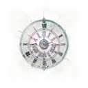 vertical tattoo, 2 inches wide by 3 inches high Roman numerals for the dates, January 22, 2021, and September 21, 2023 tattoo design idea