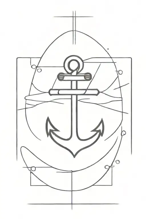 cross anchor tattoo design idea