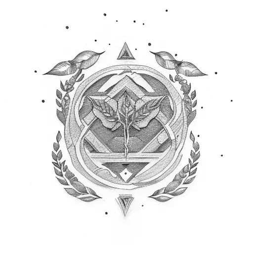 laurel wreath with Seyyid tattoo design idea