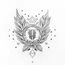 laurel wreath woth Seyyid tattoo design idea
