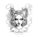 alice in wonderland  tattoo design idea