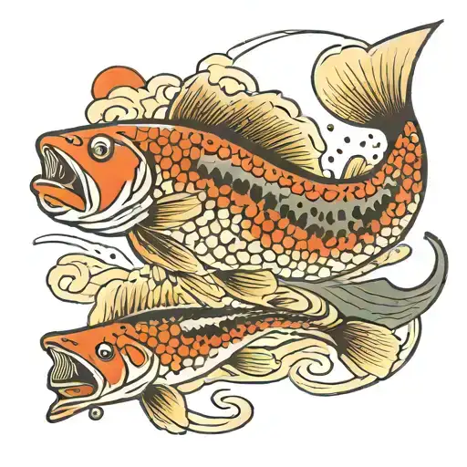 trout tattoo design idea