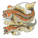 trout tattoo design idea