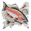 trout tattoo design idea