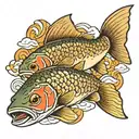 trout tattoo design idea