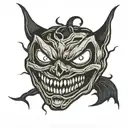 evil scary jack o lantern tattoo design idea