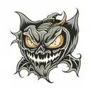 evil scary jack o lantern tattoo design idea