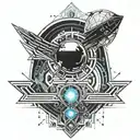 two comets orbit subtly incorporating planetary elements tattoo design idea