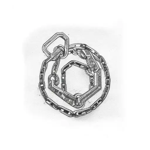 chain tattoo | bicep band | modern design | tattoo design idea