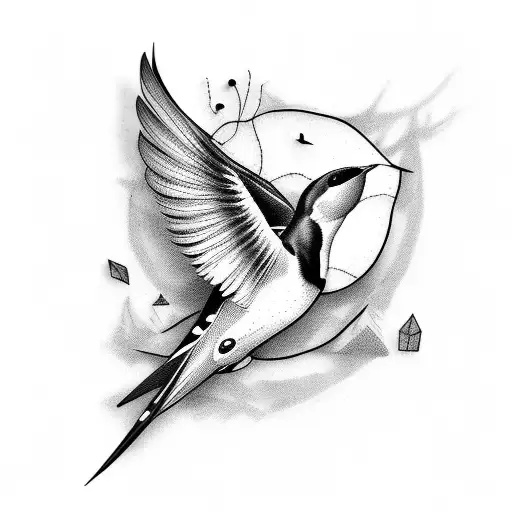 Swallow Bird tattoo design idea