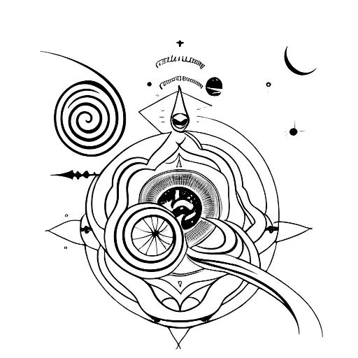 Celestial Alignment tattoo design idea