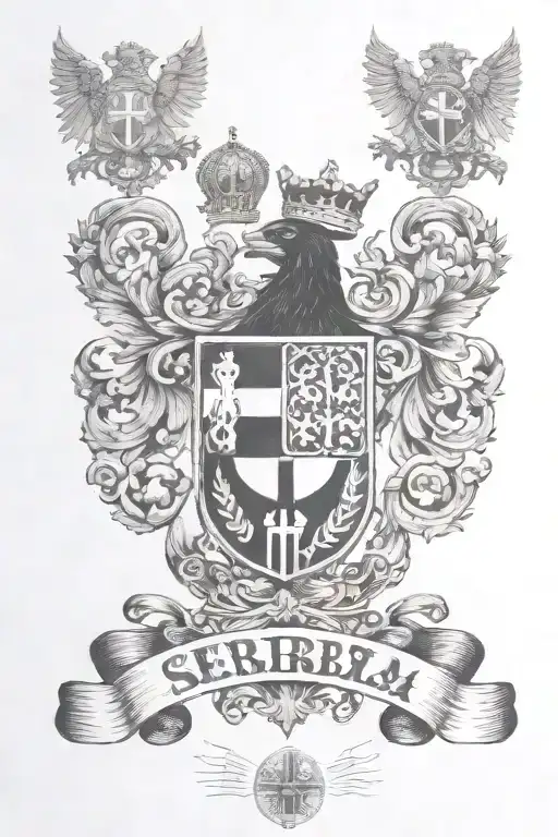 Long live Serbia tattoo design idea