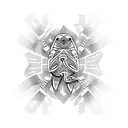 coqui with Tribal lines  tattoo design idea
