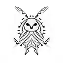 coqui with Tribal lines  tattoo design idea