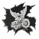 Harley Davidson Bar & Shield tattoo design idea