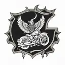 Harley Davidson Bar & Shield tattoo design idea