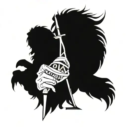 Black Sabbath, love, axes, warrior, angels tattoo design idea