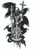black sabbath, philosophy, vikings, crow sitting, sword, love tattoo design idea