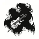 Black Sabbath, love, axes, warrior, angels tattoo design idea