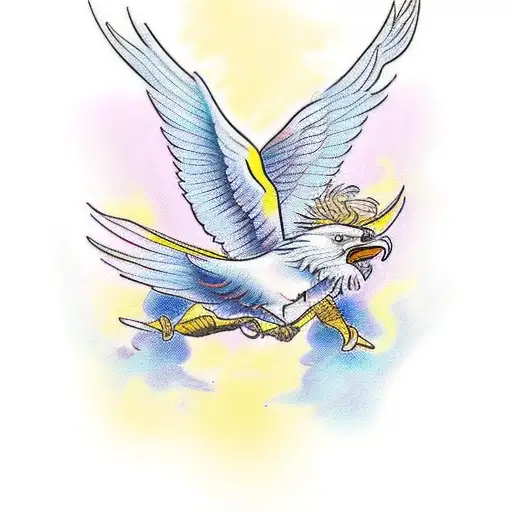 wings of freedom and golden cage tattoo design idea