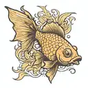 goldfish tattoo design idea