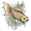 goldfish tattoo design idea