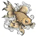 goldfish tattoo design idea