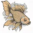 goldfish tattoo design idea