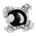 surfboard wave sun  tattoo design idea