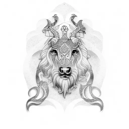 combination of symbols of serbia and norway  tattoo design idea