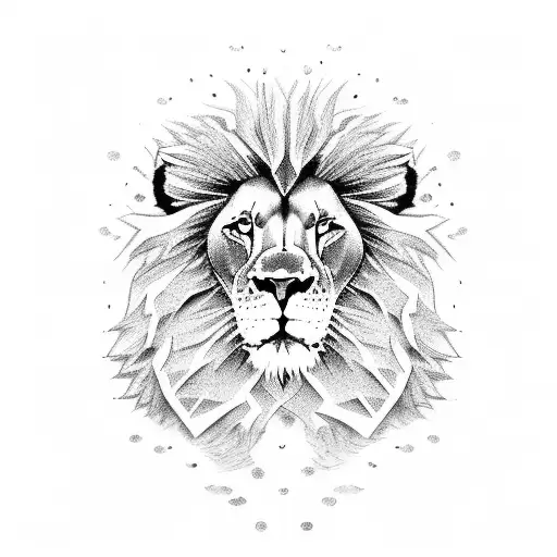 lion with a teddy bear tattoo design idea