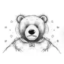 teddy bear tattoo design idea